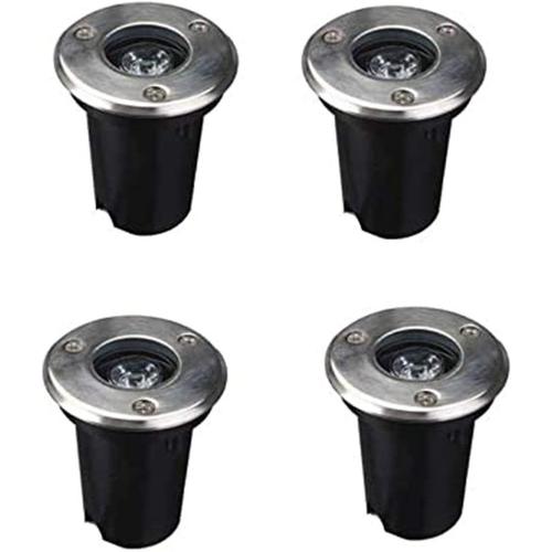 Green 4pcs Spot Encastrable Led Exterieur 85-265v Lampe Jardin Enterré, Ip67 Étanche, Éclairage De Chemin, Lumière Souterraine Led, Lumières De Puits Enterrées De Paysage, Projecteur Décoratif ( Color