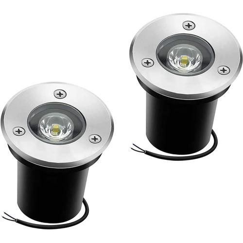 Green 2pcs 1w Spot Led Encastrable Exterieur Rond - Ip67 Étanche Jardin Éclairage Encastré, Led Blanc Chaud Éclairage De Chemin, Pour Sentier Pont Patio Jardin Paysage ( Color : Green , Size : 1w(24v)