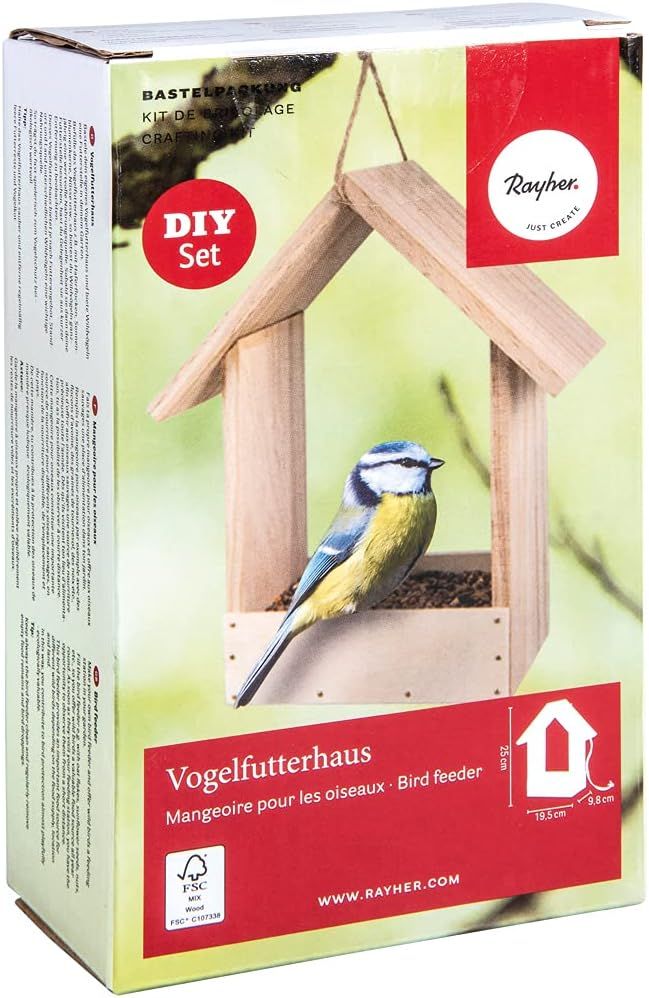 Kit Mangeoire Credit, Nature, 19,5x9,8x25cm, Boîte 1 Kit Kit Mangeoire Pour Oiseaux En Bois Fsc Mix Credit, Bte Nature, 70052505