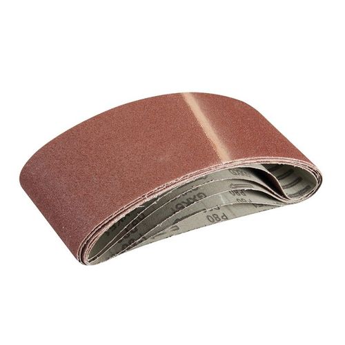 5 bandes abrasives 100 x 610 mm - Grain 80