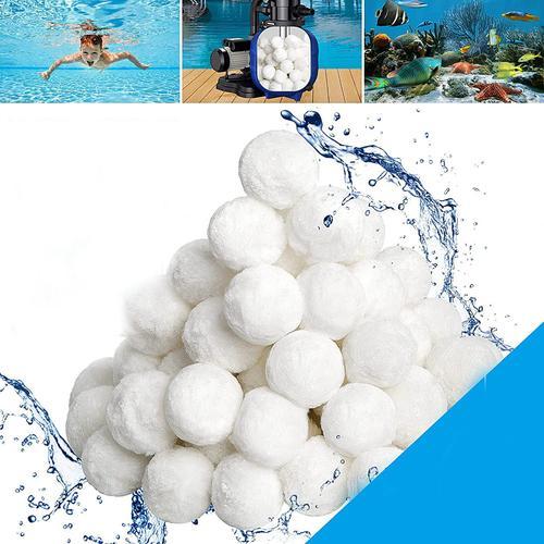 Boules filtrantes de piscine 800 g, boules filtrantes de piscine remplacent 25 kg de sable pour filtres de piscine, média filtrant en fibre pour piscine, boules filtrantes pour système de filtration
