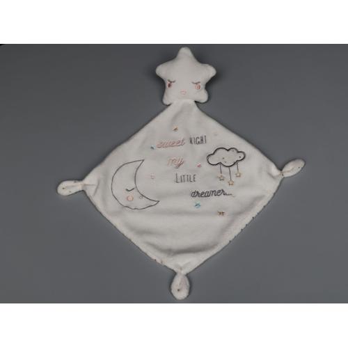 Doudou Étoile Mouchoir Plat Blanc Sweet Night Simba Toys