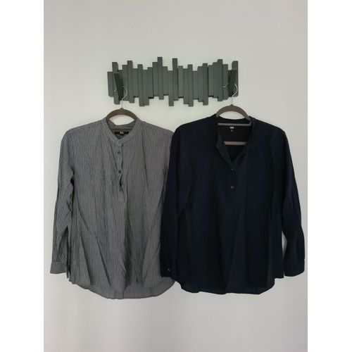 Lot De 2 Chemisiers (Gris Et Navy) Uniqlo T.L