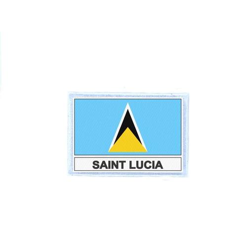 Ecusson Patch Badge Imprime Drapeau Wl Sainte St Lucie