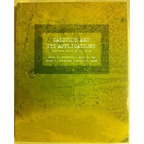 Calculus And Its Applications: Second Custom Edition For City College