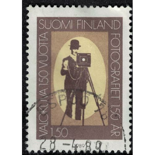 Finlande 1989 Oblitéré Used Photographer With Box Camera Photographe Avec Sténopé Su