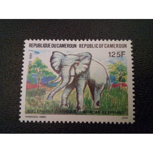 Timbre France Yt 843 Éléphant D'afrique (Loxodonta Africana) 1991