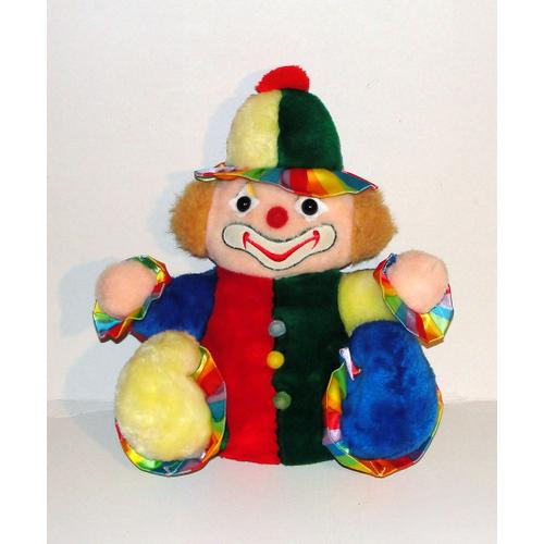 Peluche Clown Cuddle Wit Multicolore Doudou Clown Assis 36 Cm