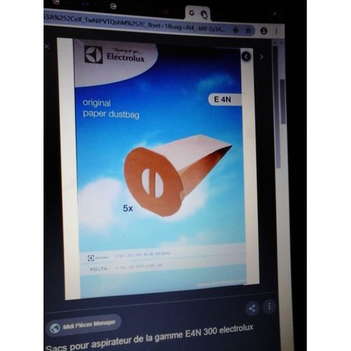 SAC ASPIRATEUR ELECTROLUX E 4N