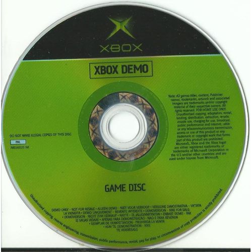 Xbox Demo Game Disc