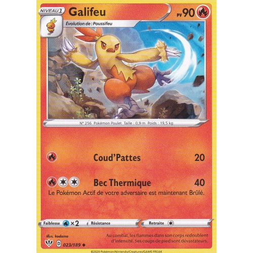 Carte Pokemon - Galifeu - 23/189 - Épée Et Bouclier 3 Ténèbres Embrasées