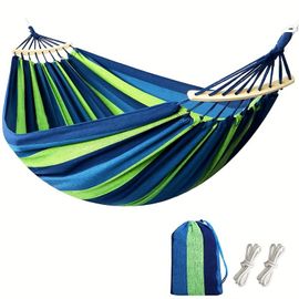 Hamac De Camping Avec Sangles D'arbre Et Corde Métallique ¿ Capacité De Poids Jusqu'à 204,12 Kg ! (260x80 Cm Avec Longueur Du Cordon)