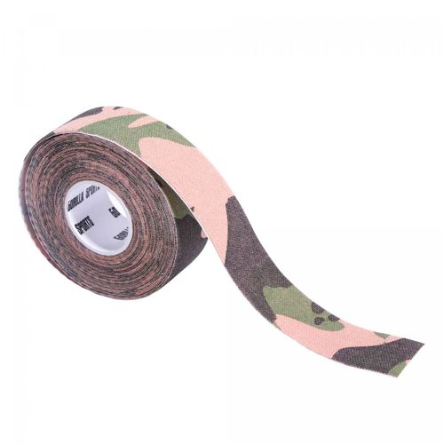 Gorilla Sports - Bandes De Kinésiologie - 2,5 Cm À 10 Cm - 14 Couleurs - Couleur : Camouflage Vert - Largeur : 2,5 Cm