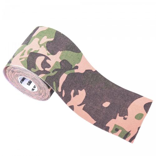 Gorilla Sports - Bandes De Kinésiologie - 2,5 Cm À 10 Cm - 14 Couleurs - Couleur : Camouflage Vert - Largeur : 7,5 Cm