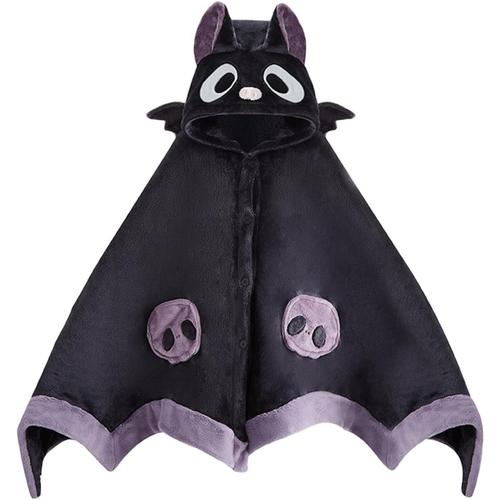 Couverture à Capuche Portable de Chauve-Souris de Dessin animé | Couverture à Capuche Mignonne en Forme de Chauve-Souris, Super Douce avec des Ailes de démon | Cape de Chauve-Souris