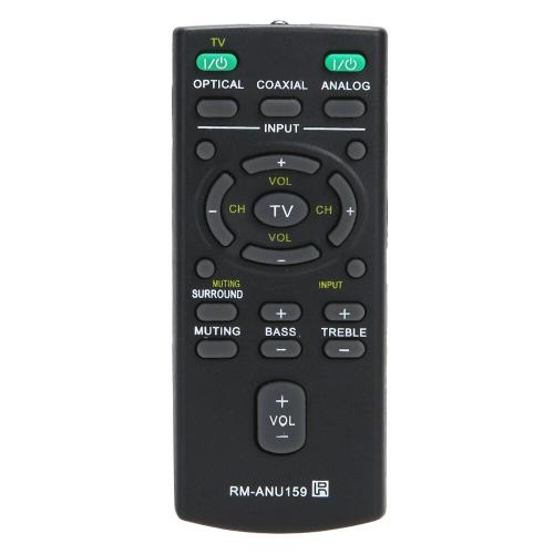 remplacement télécommande RM-ANU159 pour Sony barre de son HT-CT60/C SA-CT60 SS-WCT60 besoin CR2025 pile bouton (non fourni)