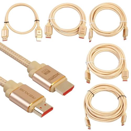 Prise en alliage d'aluminium Ultra haute vitesse HDMI V2.0 2160 P 2 K x 4 K câble adaptateur de tissage Web plaqué or cuivre complet 1 m 2 m 3 m 5 m 10 m