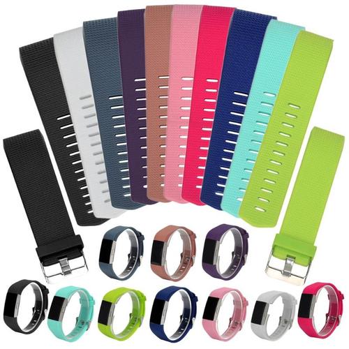 21cm S Taille Longueur Silicone Bracelet De Montre Remplacement Doux Confortable Montre Stap Pour Fitbit Charge 2 Montre Intelligente