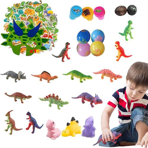 Calendriers de l'compte à rebours | Calendrier de l'Dino avec jouets de poupée dinosaures,Poupée dinosaure de dessin animé, cadeaux de fête de noël, figurines d'ornement de 24 jours, jouets