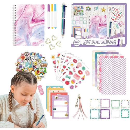 Ensemble De Fournitures Pour Scrapbooking Et Agenda - Ensemble De Journaux Amusants Pour | Ensemble De Papeterie D'écriture Lisse Avec Papier Anti-Dégorgement, Cadeau D'anniversaire Et De Noël