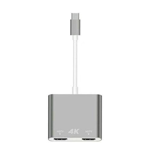 Adaptateur HDMI Type C 4K C à double HDMI USB 3.0 câble convertisseur de Port de Charge pour MacBook pour Samsung Dex Galaxy S10 / S9