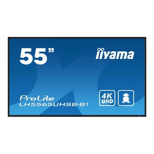 iiyama ProLite LH5565UHSB-B1 - Classe de diagonale 55" (54.6" visualisable) écran LCD rétro-éclairé par LED - signalisation numérique - Android - 4K UHD (2160p) 3840 x 2160 - noir