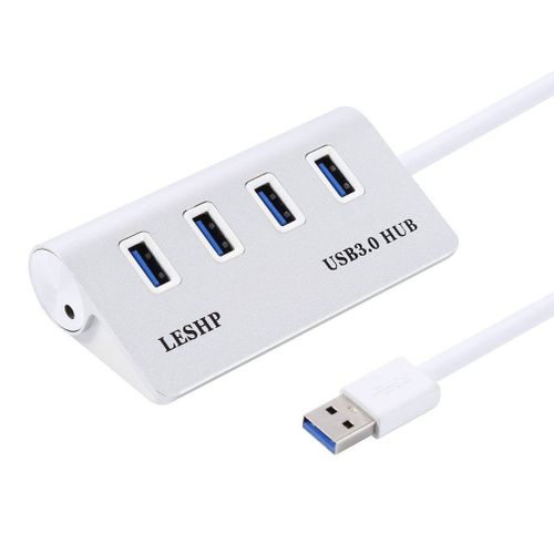 LESHP quatre Ports Ultra-mince Design USB 3.0 HUB prêt à l'emploi facile à utiliser et à transporter Super vitesse (5Gbps) Transmission