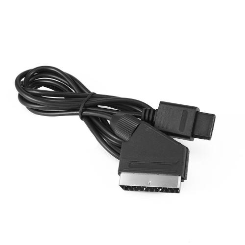 1.8m PVC rvb péritel vidéo AV câble cordon plomb pour PAL Super Nintendo N64 SNES (non adapté NTSC) noir pièce 0.12kg (0?26lb.)