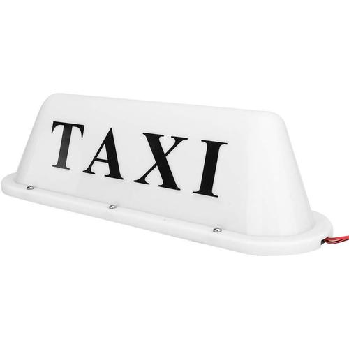 Yctze 12v Led Lumière De Taxi, Lampe De Lumière Super Brillante De Voiture De Toit De Signe De Taxi Magnétique Avec Allume-Cigare (Changbai (Numéro D'article : D010b))