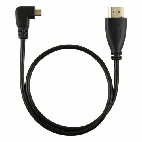Micro HDMI type-d mâle gauche coudé 90 degrés à HDMI 1.4 mâle HDTV 1080p câble adaptateur convertisseur câble