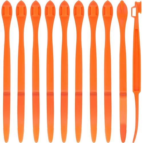 10pcs Outil Éplucheur D'orange, Coupe-Écorce Dentelée À Long Manche Prise Facile Légumes En Plastique Trancheuse De Citron Ouvre-Fruits Dissolvant Gadget De Cuisine Outils De Chef