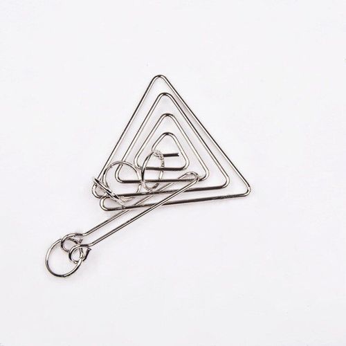 Difficile Métal Fil Puzzle Cerveau Teaser Jeu Fine Triangle Anneau Pour Adultes Enfants Classique Jouets Éducatifs Anneau En Métal Jouets