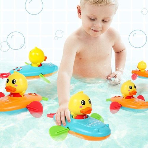 1 Pièces Été Bébé Bain Jouet Bain Bain Flottant Eau Rameur Bateau Canard Enroulé Chaîne Bébé Enfants Classique Jouets