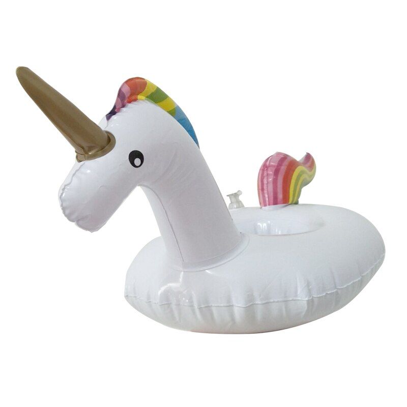 2019 Fête Fournitures Mini Licorne Flamingo Gonflable Support De Verre Boisson Flottant Parti Boisson Bateaux Support De Téléphone Piscine Jouets