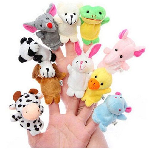 6 Pièces Dessin Animé Animal Velours Doigt Marionnette Doigt Jouet Doigt Poupée Bébé Tissu Éducatif Main Histoire Enfant En Bas Âge Garçons Jouet