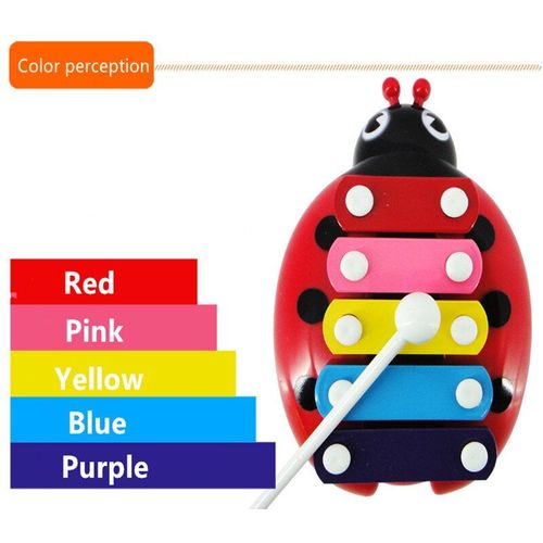 Jouets Musicaux En Bois Percussion Enfants Instrument De Musique Dessin Animé Mignon Encart Scarabée Bébé Apprentissage Précoce Jouets Éducatifs Drôles