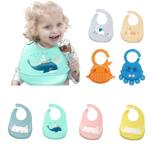 Bébé Bavoir En Silicone Étanche Alimentation Bébé Nouveau-Né Bande Dessinée Tabliers Réglables Bavoirs Bébé Bavoirs Bandana Bavoirs Bébé Bavoirs