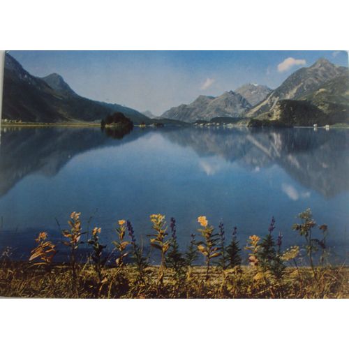 Norvège.. Silsersce Mit Blick Gegen Maloja, Au Verso Timbre 80 Helvetia Universitas Friburgensis 1889-1989.