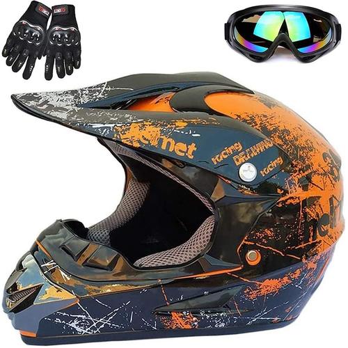 Casques De Moto Pour Jeunes, Casque De Vélo Pour Enfants, Garçons Et Filles, Casque De Scooter Et De Vtt, Certification Dot/Ece, Convient À Toutes Les Saisons, 11, M