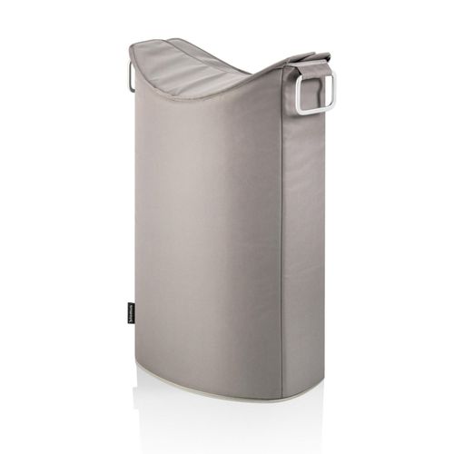 Blomus Frisco Manne Ã  Linge, Panier Ã  Linge, Aluminium / Fibres Synthétiques, Taupe, H 70 cm, B 45 cm, T 28 cm, 65386