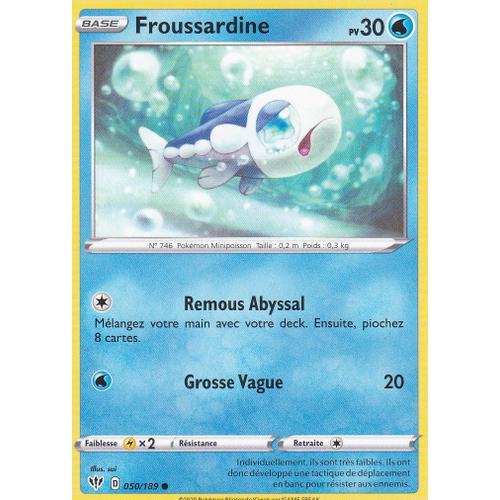 Carte Pokemon - Froussardine - 50/189 - Épée Et Bouclier 3 Ténèbres Embrasées