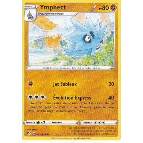 Carte Pokemon - Ymphect - 87/189 - Épée Et Bouclier 3 Ténèbres Embrasées