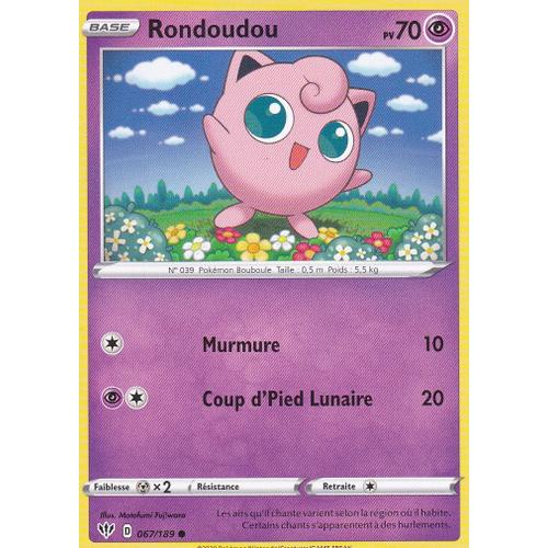 Carte Pokemon - Rondoudou - 67/189 - Épée Et Bouclier 3 Ténèbres Embrasées