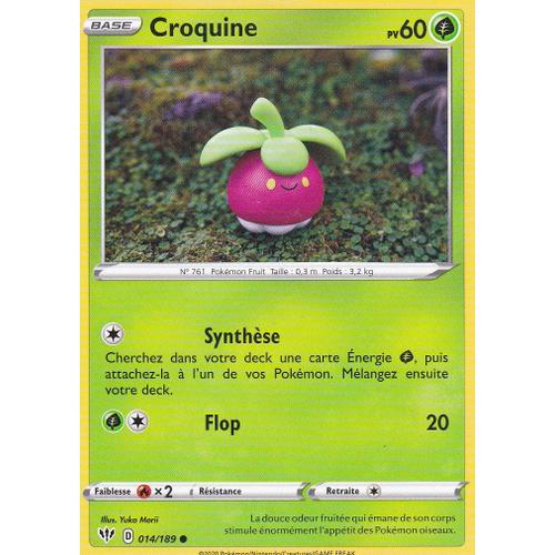 Carte Pokemon - Croquine - 14/189 - Épée Et Bouclier 3 Ténèbres Embrasées