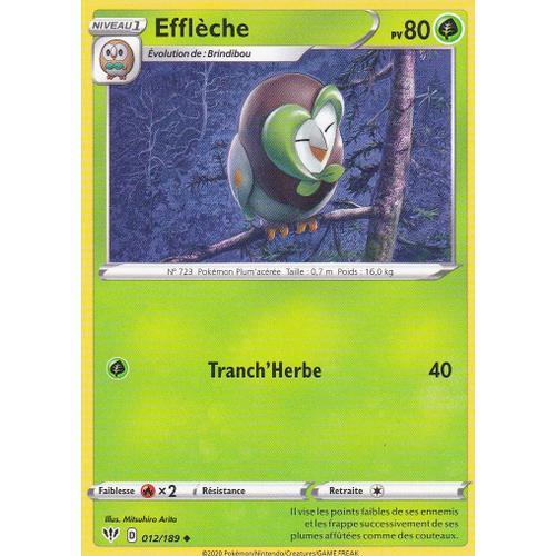 Carte Pokemon - Effleche - 12/189 - Épée Et Bouclier 3 Ténèbres Embrasées