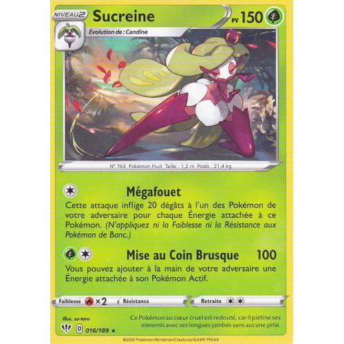 Carte Pokemon - Sucreine - 16/189 - Rare - Épée Et Bouclier 3 Ténèbres Embrasées