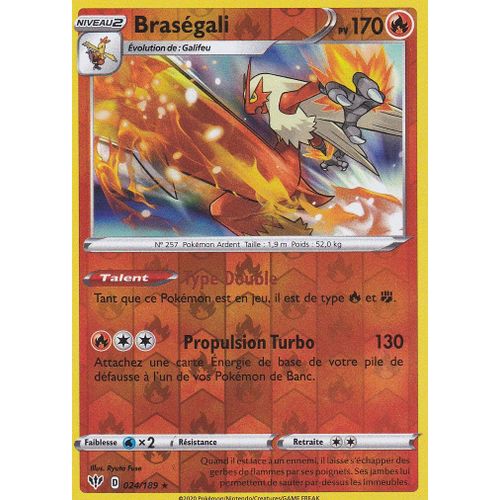 Carte Pokemon - Brasegali - 24/189 - Holo-Reverse - Épée Et Bouclier 3 Ténèbres Embrasées