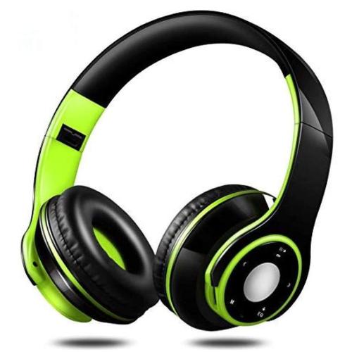 Casque Bluetooth v5.0 EDR Stéréo Sans Fil Téléphone avec Micro Reduction de Bruit - Tf Carte FM Vert