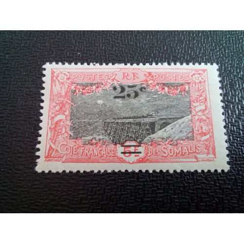 Timbre Côte Des Somalis - Protectorat Français Yt 116 Pont Ferroviaire Holl-Holl 1924 ( 200804 )