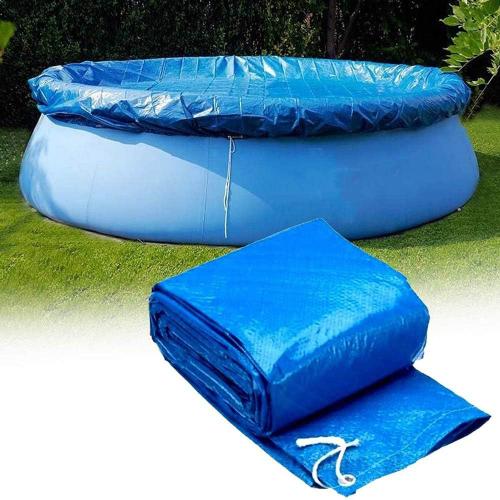 Couverture de piscine ronde de 10 pieds, couverture de piscine ronde pour piscines gonflables, couverture solaire pour piscines à cadre rond, couvertures de piscine gonflables, couvertures de piscine pour jacuzzi, spa, idéales pour l'eau et la poussière